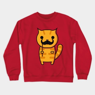 Moustache Cat Crewneck Sweatshirt